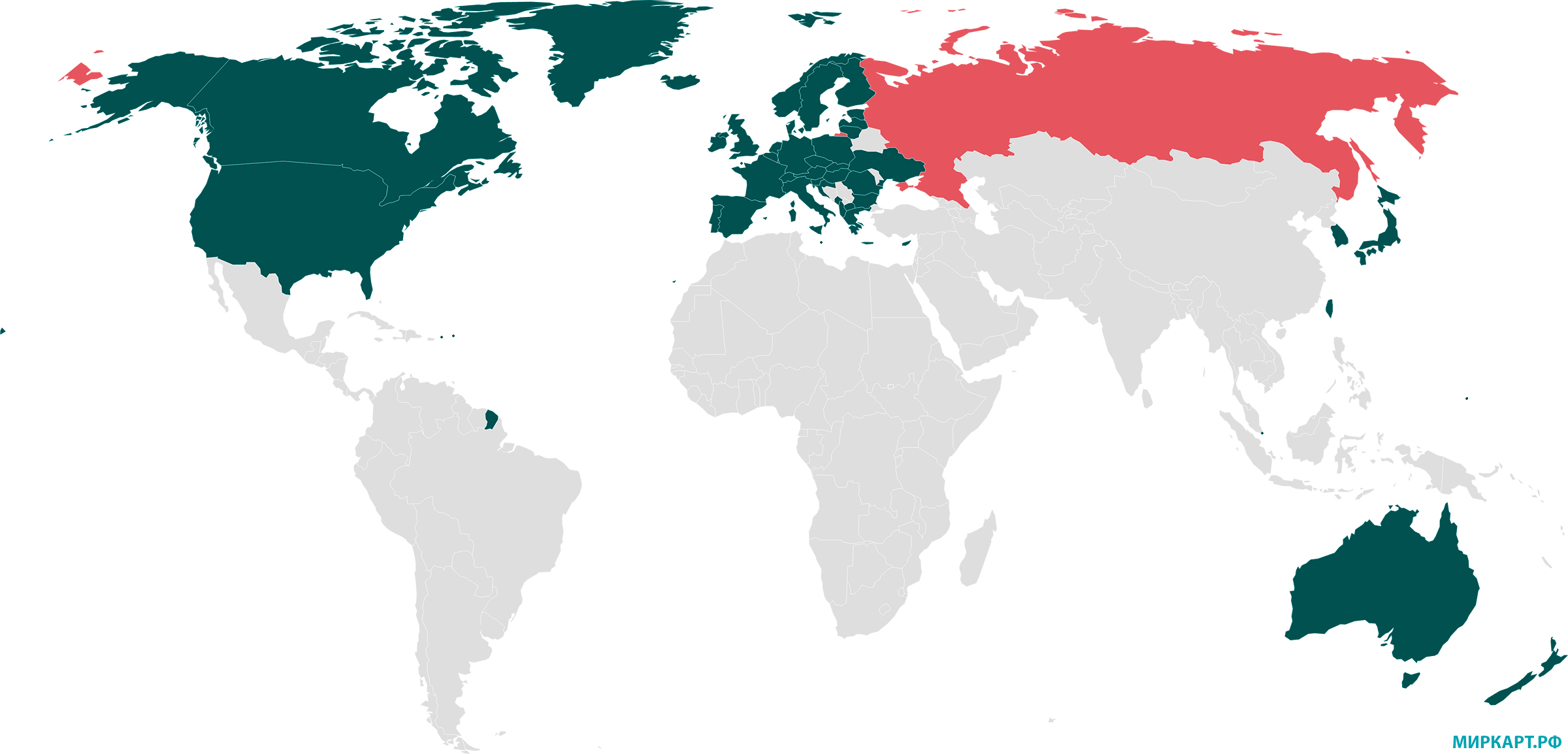Какие страны Россия внесла в список недружественных | Мир географических  карт
